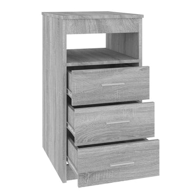 Drawer Cabinet Grey Sonoma 40x50x76 cm Engineered Wood