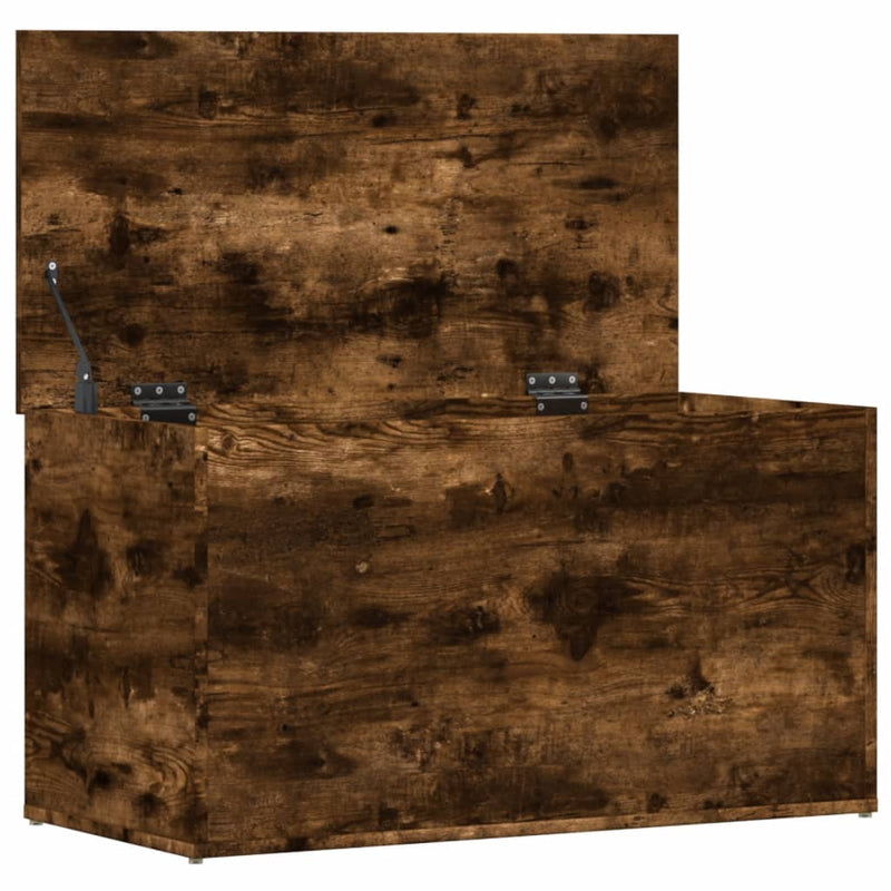 Storage Chest Smoked Oak 84x42x46 cm Engineered Wood