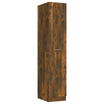 Apothecary Cabinet Smoked Oak 30x42.5x150 cm Engineered Wood