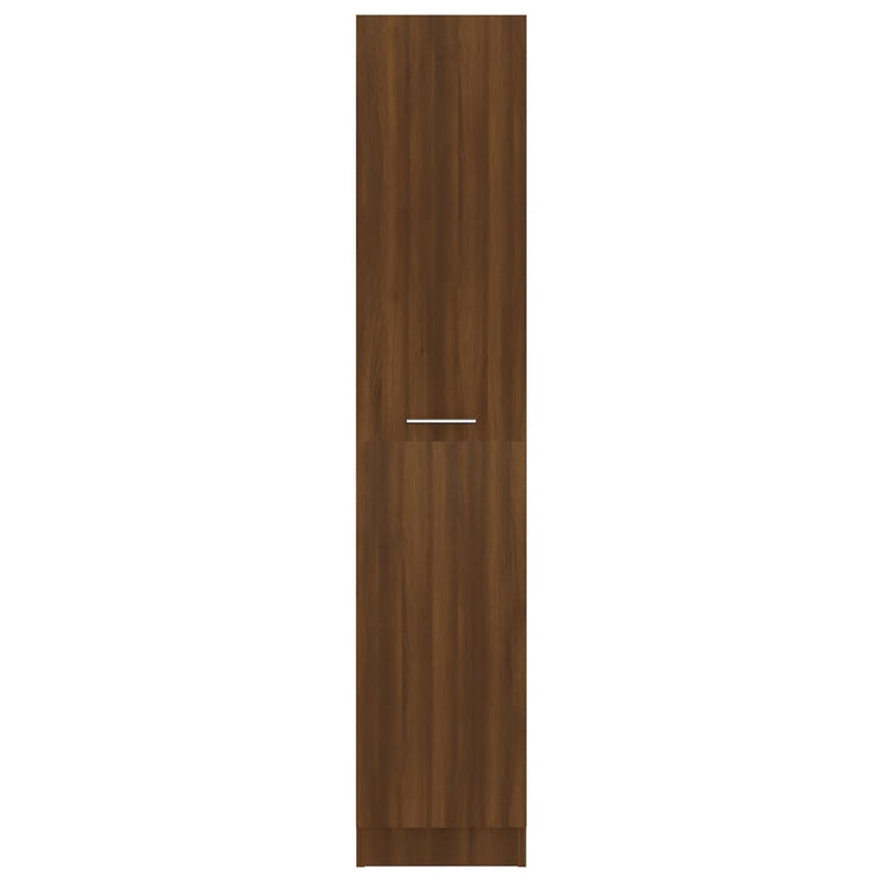 Apothecary Cabinet Brown Oak 30x42.5x150 cm Engineered Wood