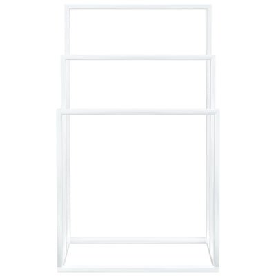 Freestanding Towel Rack White 48x24x79 cm Iron