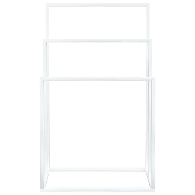 Freestanding Towel Rack White 48x24x79 cm Iron