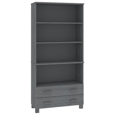 Highboard "HAMAR" Solid Wood Pine Dark Grey