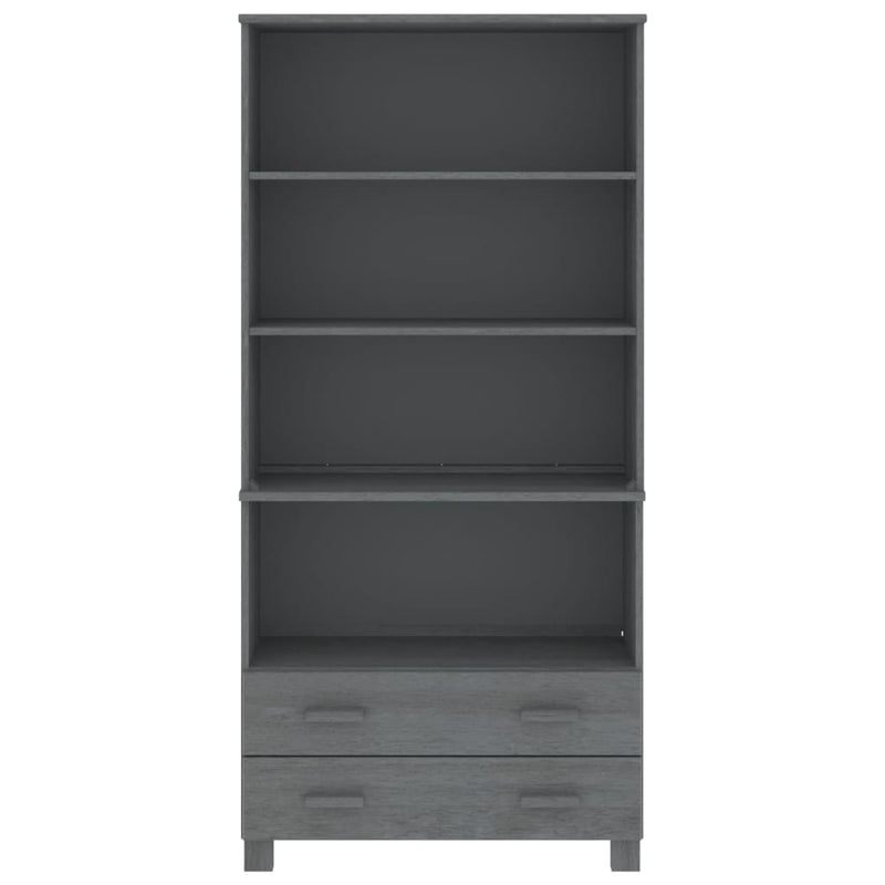 Highboard "HAMAR" Solid Wood Pine Dark Grey