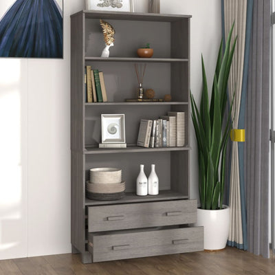 Highboard "HAMAR" Solid Wood Pine Light Grey