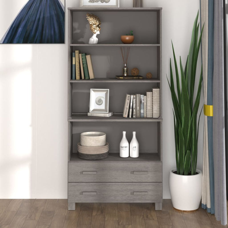 Highboard "HAMAR" Solid Wood Pine Light Grey