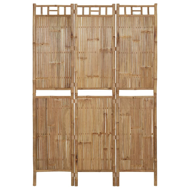 3-Panel Room Divider Bamboo 120x180 cm