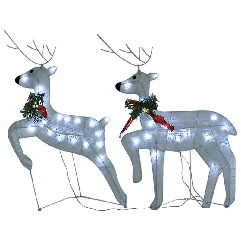 Reindeer & Sleigh Christmas Decoration 100 LEDs Outdoor White