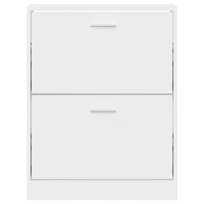 Shoe Cabinet White 59x17x81 cm Engineered Wood