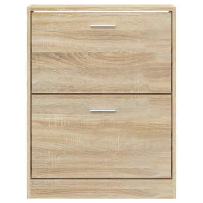 Shoe Cabinet Oak 59x17x81 cm Engineered Wood
