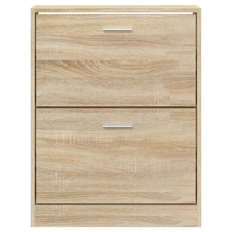 Shoe Cabinet Oak 59x17x81 cm Engineered Wood