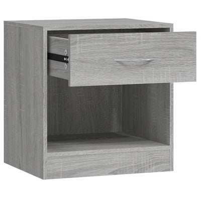 Bedside Cabinets 2 pcs with Drawer Grey Sonoma