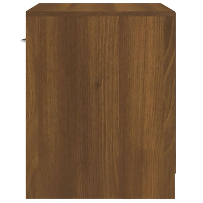 Bedside Cabinets 2 pcs with Drawer Brown Oak