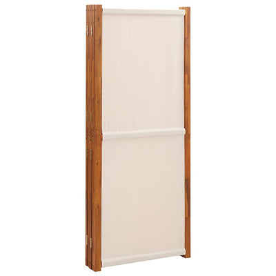 5-Panel Room Divider Cream White 350x180 cm