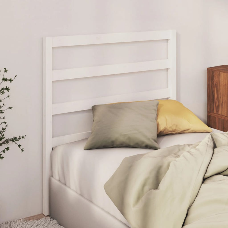 Bed Headboard White 96 cm Solid Wood Pine