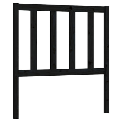 Bed Headboard Black 96 cm Solid Wood Pine