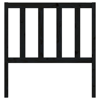 Bed Headboard Black 96 cm Solid Wood Pine