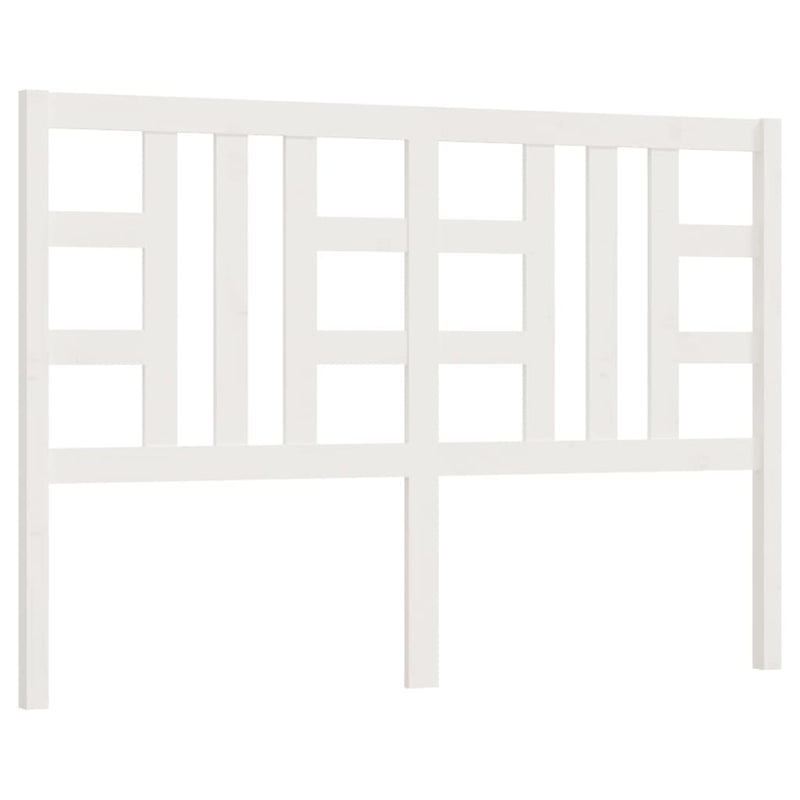 Bed Headboard White 141 cm Solid Wood Pine