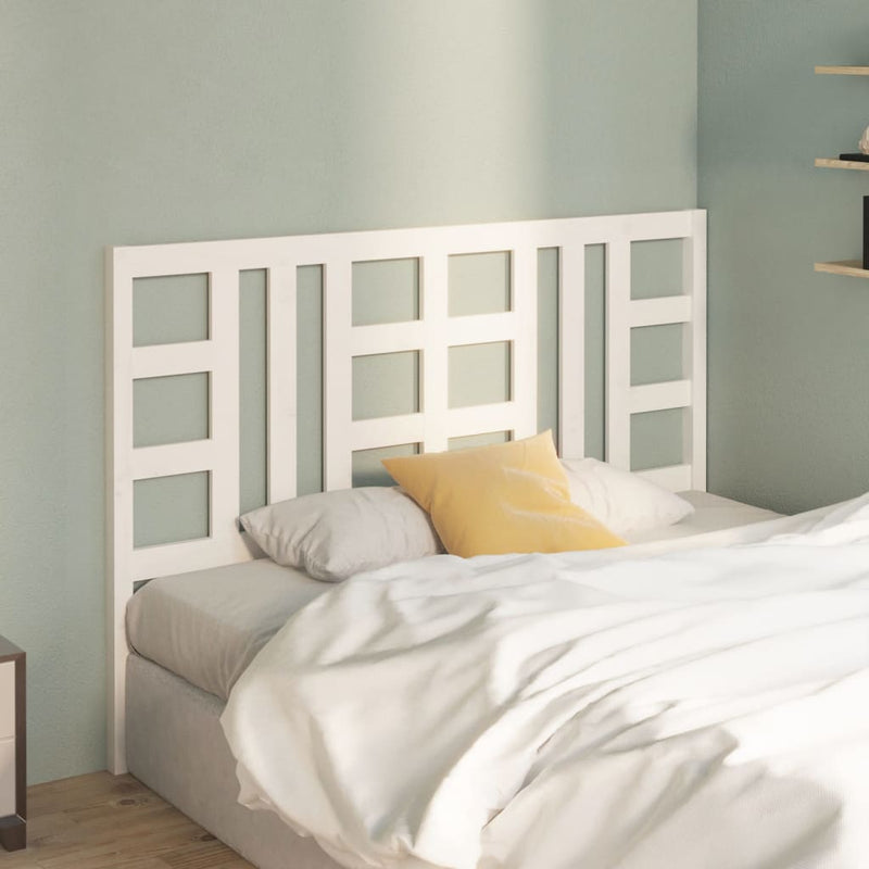 Bed Headboard White 141 cm Solid Wood Pine