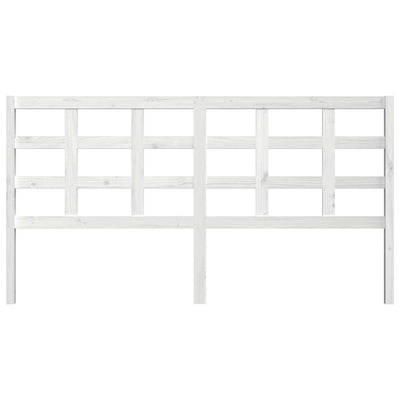 Bed Headboard White 185.5 cm Solid Wood Pine