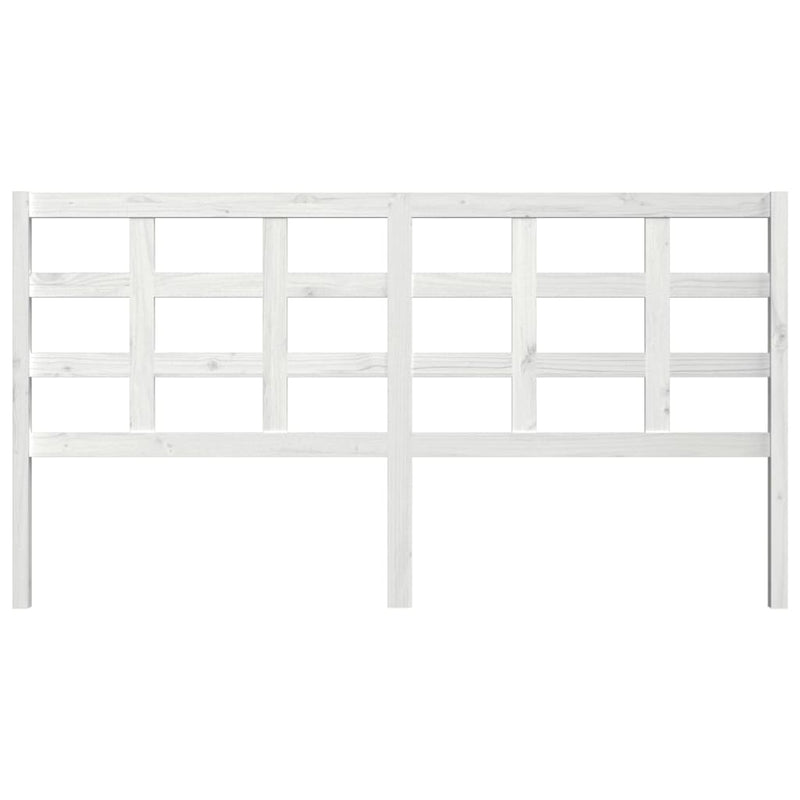 Bed Headboard White 185.5 cm Solid Wood Pine