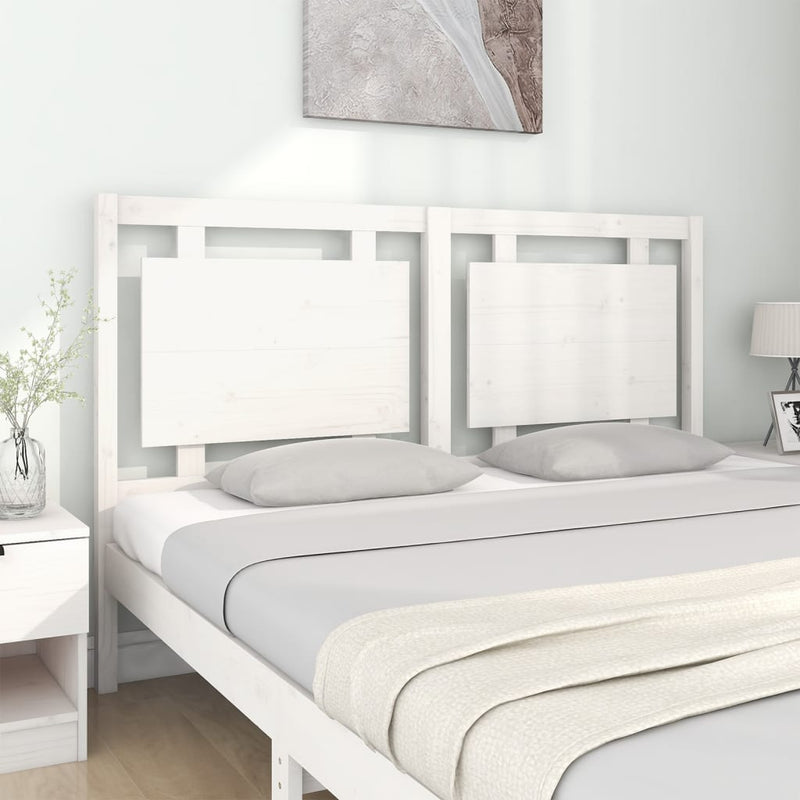 Bed Headboard White 155.5 cm Solid Wood Pine