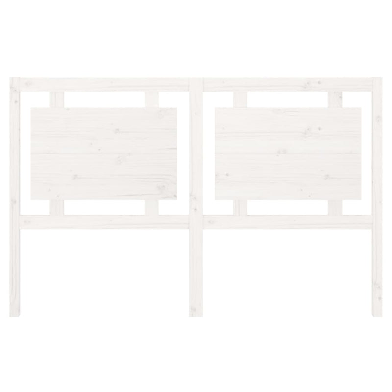 Bed Headboard White 155.5 cm Solid Wood Pine