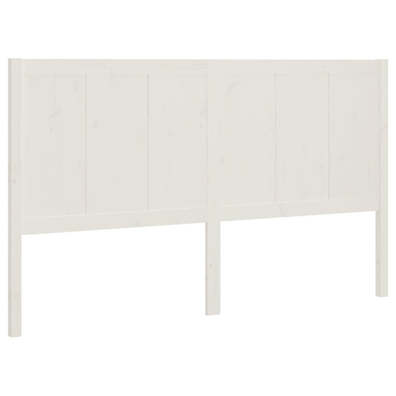 Bed Headboard White 155.5 cm Solid Wood Pine