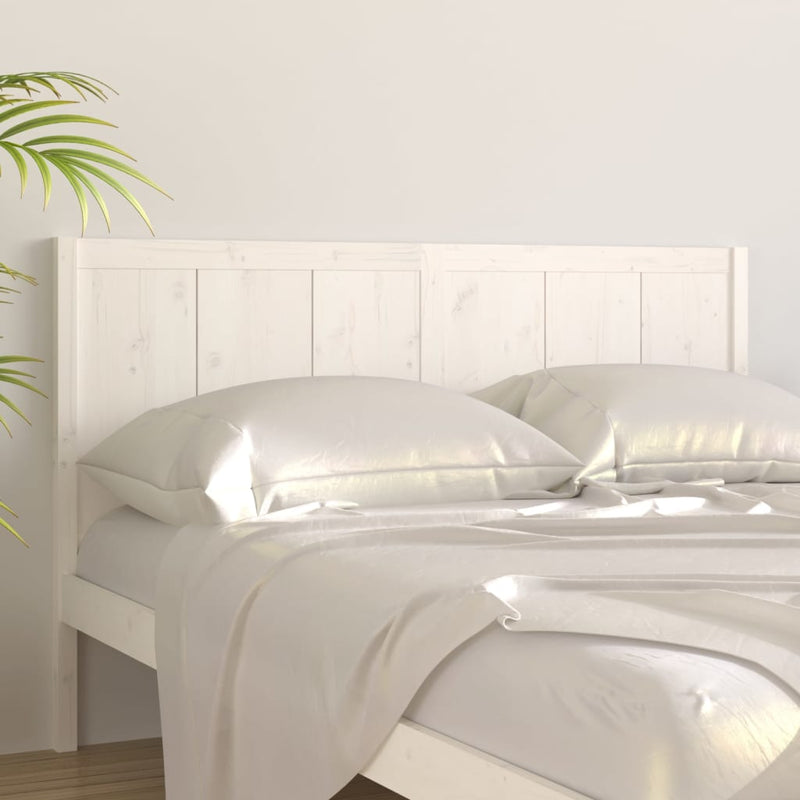 Bed Headboard White 155.5 cm Solid Wood Pine