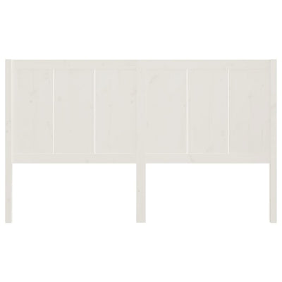 Bed Headboard White 155.5 cm Solid Wood Pine