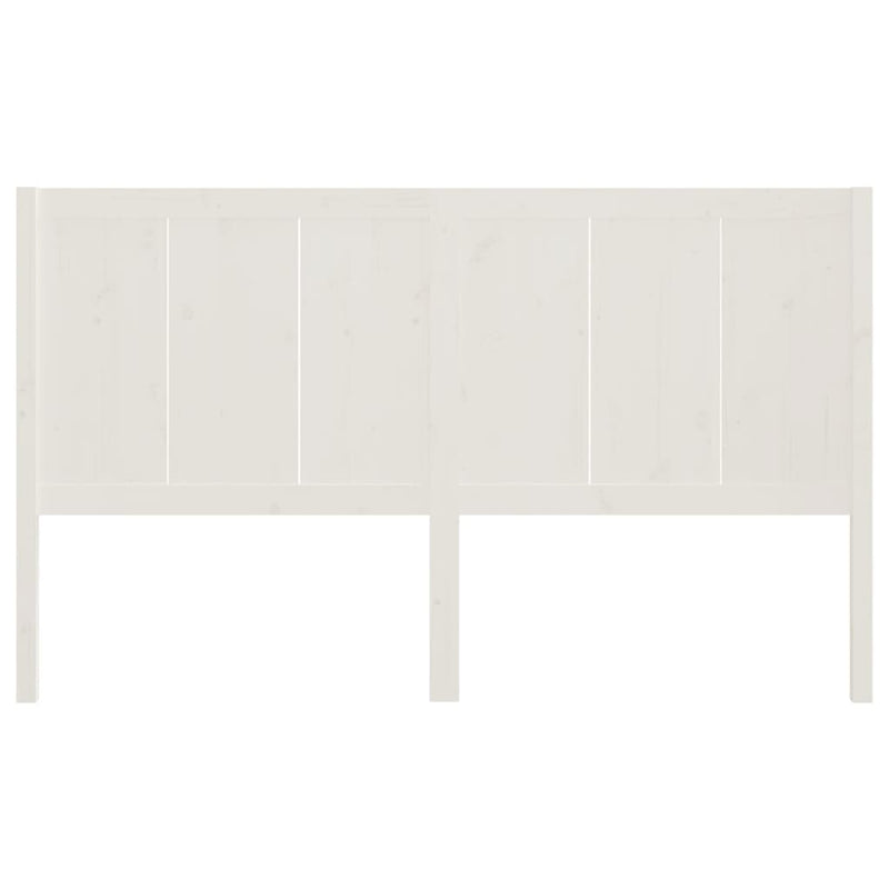 Bed Headboard White 155.5 cm Solid Wood Pine