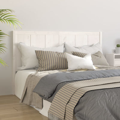 Bed Headboard White 155.5 cm Solid Wood Pine