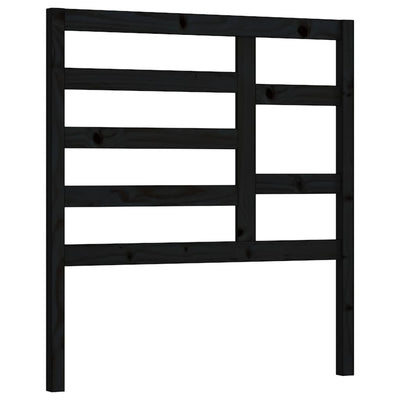 Bed Headboard Black 96 cm Solid Wood Pine