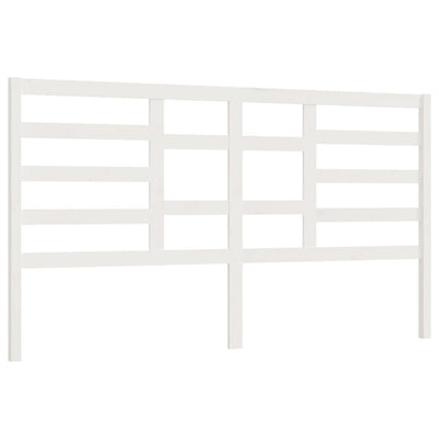 Bed Headboard White 186 cm Solid Wood Pine