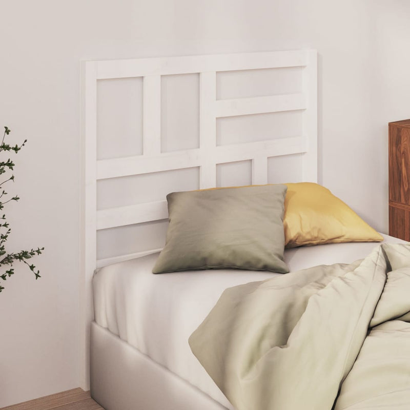 Bed Headboard White 96 cm Solid Wood Pine