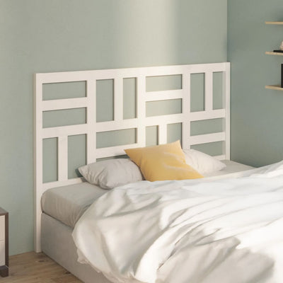 Bed Headboard White 141 cm Solid Wood Pine