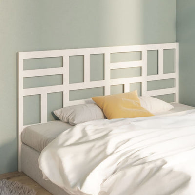 Bed Headboard White 186 cm Solid Wood Pine