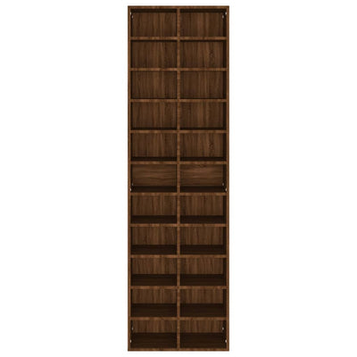 Shoe Cabinet Brown Oak 54x34x183 cm Engineered Wood