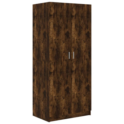 Wardrobe Smoked Oak 80x52x180 cm Engineered Wood