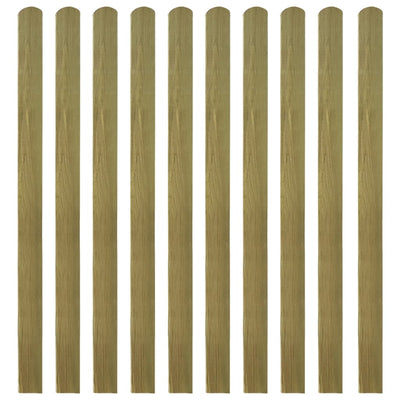 20 pcs Impregnated Fence Slats Wood 140 cm