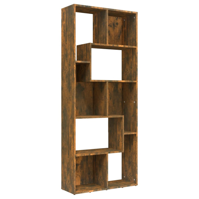 Book Cabinet Smoked Oak 67x24x161 cm Engineered Wood