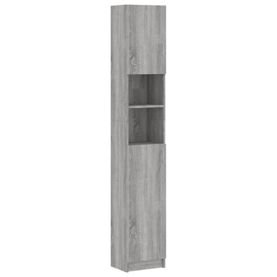 Bathroom Cabinet Grey Sonoma 32x25.5x190 cm Engineered Wood