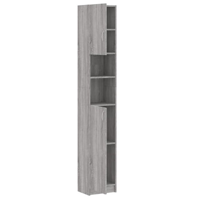 Bathroom Cabinet Grey Sonoma 32x25.5x190 cm Engineered Wood