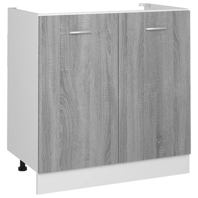 Sink Bottom Cabinet Grey Sonoma 80x46x81.5 cm Engineered Wood