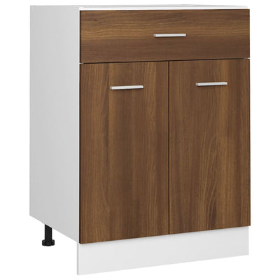 Drawer Bottom Cabinet Brown Oak 60x46x81.5 cm Engineered Wood