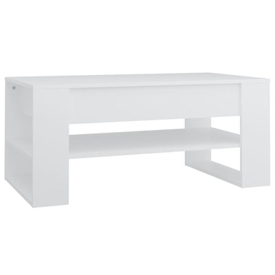 Coffee Table White 102x55x45 cm Engineered Wood