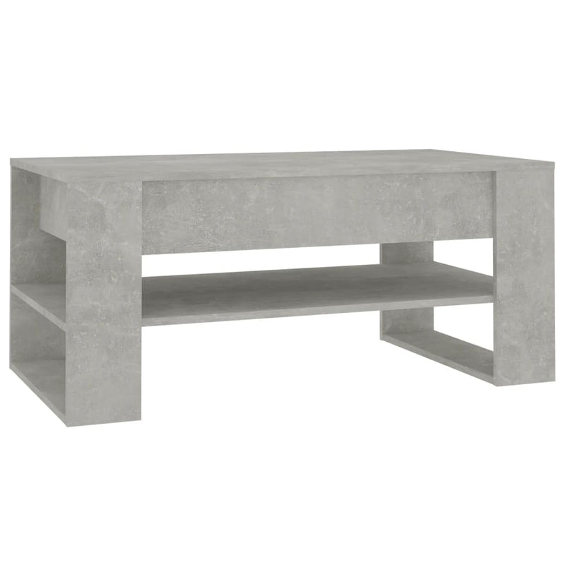 Coffee Table Concrete Grey 102x55x45 cm Engineered Wood