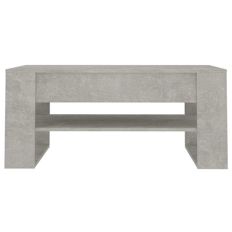 Coffee Table Concrete Grey 102x55x45 cm Engineered Wood