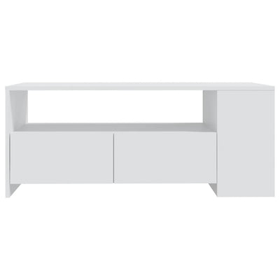 Coffee Table White 102x55x42 cm Engineered Wood