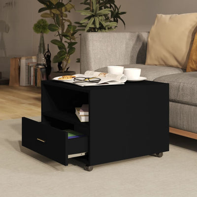 Coffee Table Black 55x55x40 cm Engineered Wood